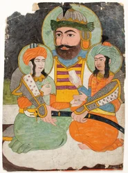 Hazrat Ali mit zwei Söhnen
